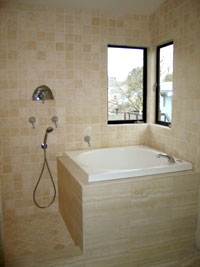 image of bathroom tub and wall