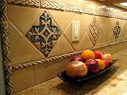 image of a counter backsplash detail