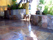 image of a slate patio